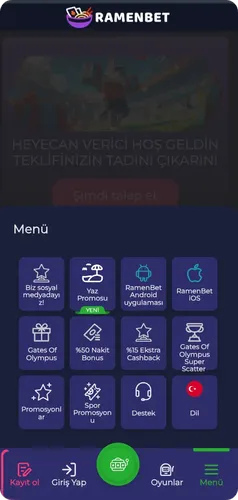 Casino gezinme menüsü